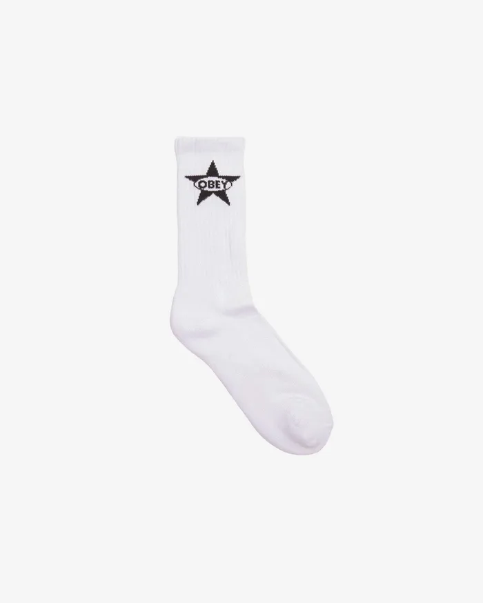 ACCESSORIES Men OBEY STAR SOCKS White OBEY Clothing