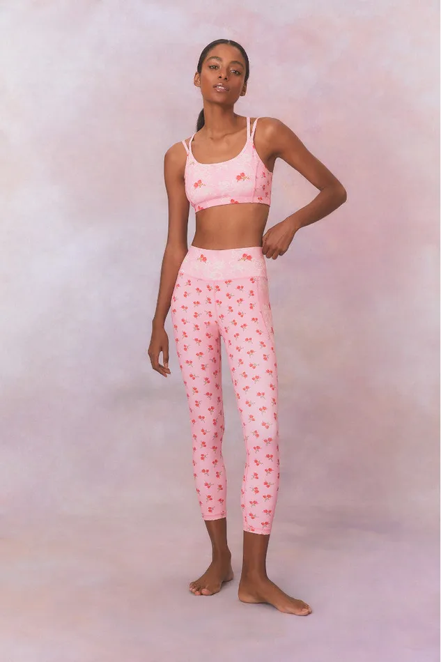Active Women LoveShackFancy Highland HighWaisted Active Mix Print Legging Rosy Romance
