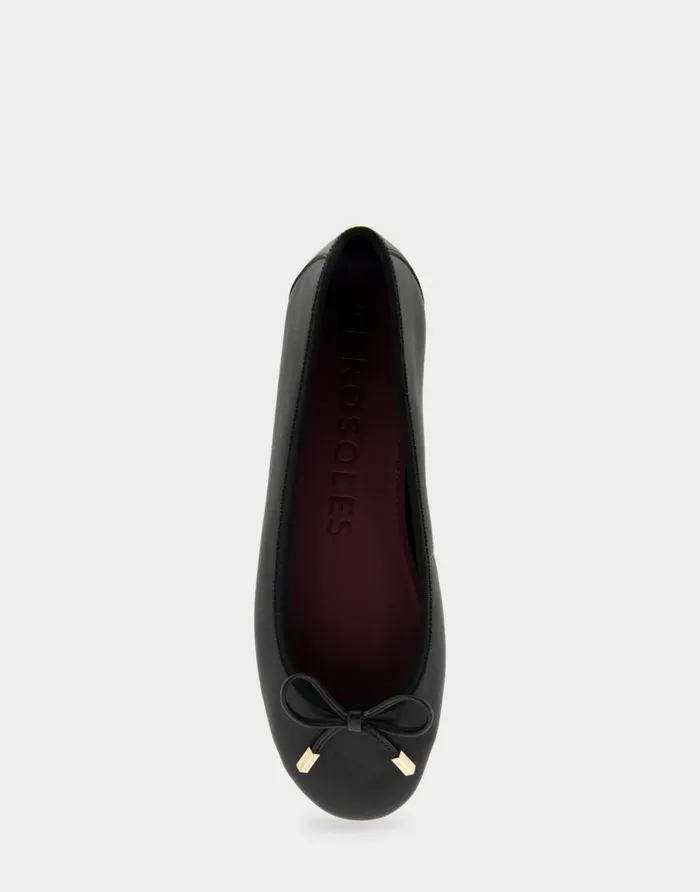 Aerosoles Comfortable Women039s Ballet Flat In Black Leather Black Genuine Leather Women Dress