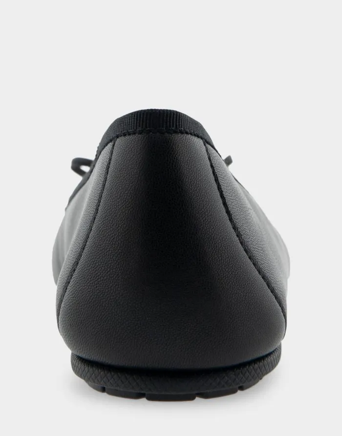 Aerosoles Comfortable Women039s Ballet Flat In Black Leather Black Genuine Leather Women Dress