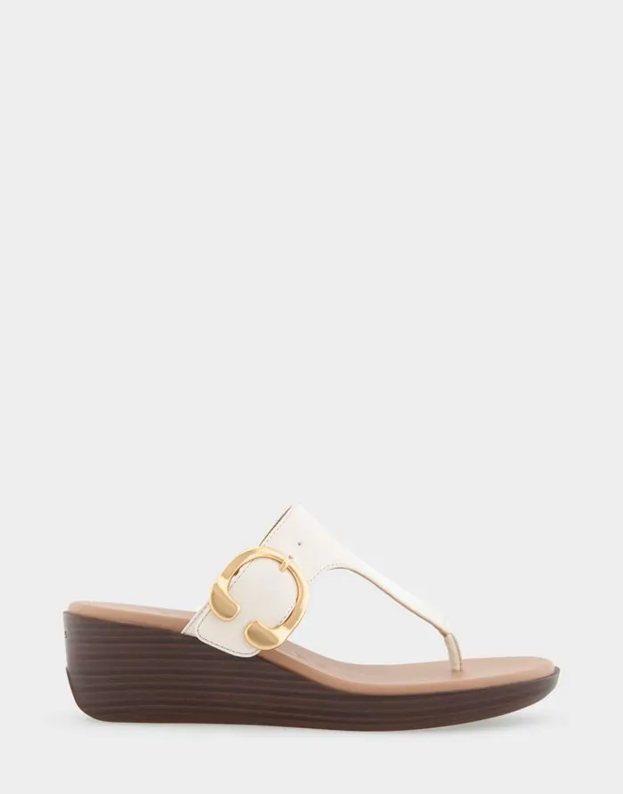 Aerosoles Comfortable Women039s Buckle Detail Wedge Thong Sandal In Eggnog Faux Leather Eggnog Faux Leather Women Clogs and Mules Aerosoles Comfortable Women039s Buckle Detail Wedge Thong Sandal In Eggnog Faux Leather Eggnog Faux Leather Women Clogs and Mules