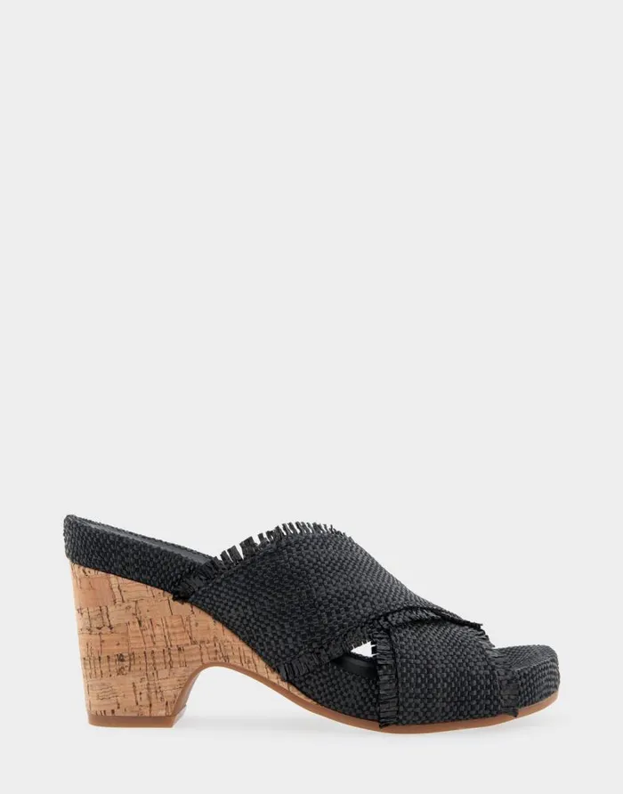 Aerosoles Comfortable Women039s Crisscross Footbed Wedge Sandal In Black Raffia Raffia Fabric Black Raffia Women Dress Aerosoles Comfortable Women039s Crisscross Footbed Wedge Sandal In Black Raffia Raffia Fabric Black Raffia Women Dress