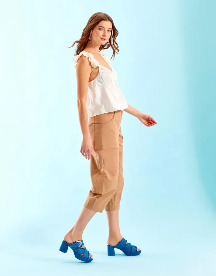 Aerosoles Comfortable Women039s Crisscross Platform Slide Sandal In Denim Fabric Denim Fabric Denim Fabric Women Wide Width Sandals