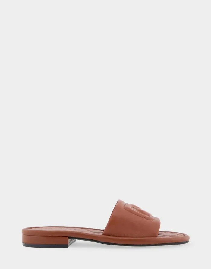 Aerosoles Comfortable Women039s Debossed Chain Link Slide Sandal In Gingerbread Leather Gingerbread Leather Women Flats Aerosoles Comfortable Women039s Debossed Chain Link Slide Sandal In Gingerbread Leather Gingerbread Leather Women Flats