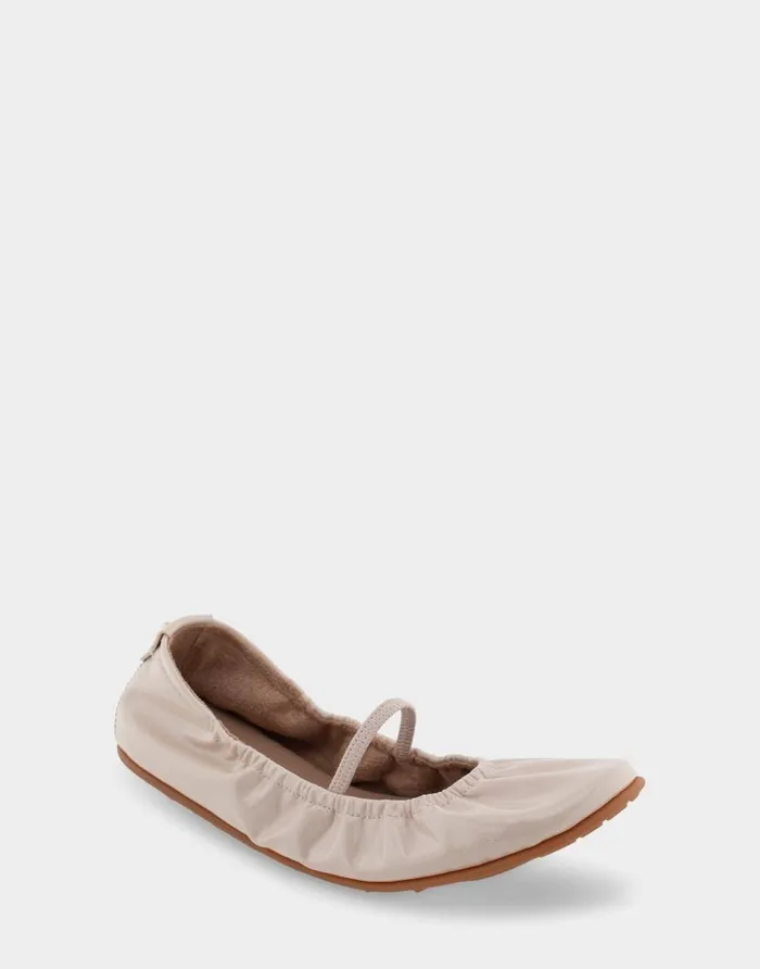 Aerosoles Comfortable Women039s Foldable Ballet Flat In Natural Patent Faux Leather Natural Patent Faux Leather Women Ballet