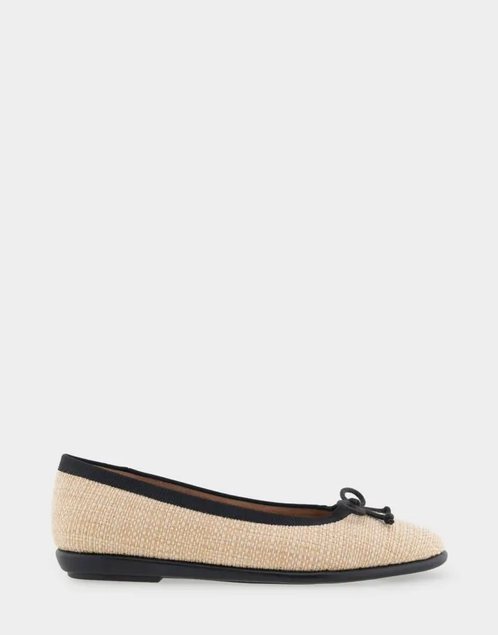 Aerosoles Comfortable Women039s Hidden Mini Wedge Ballet Flat In Natural Raffia Combo Raffia Fabric Natural Raffia Combo Women Clogs and Mules Aerosoles Comfortable Women039s Hidden Mini Wedge Ballet Flat In Natural Raffia Combo Raffia Fabric Natural Raffia Combo Women Clogs and Mules