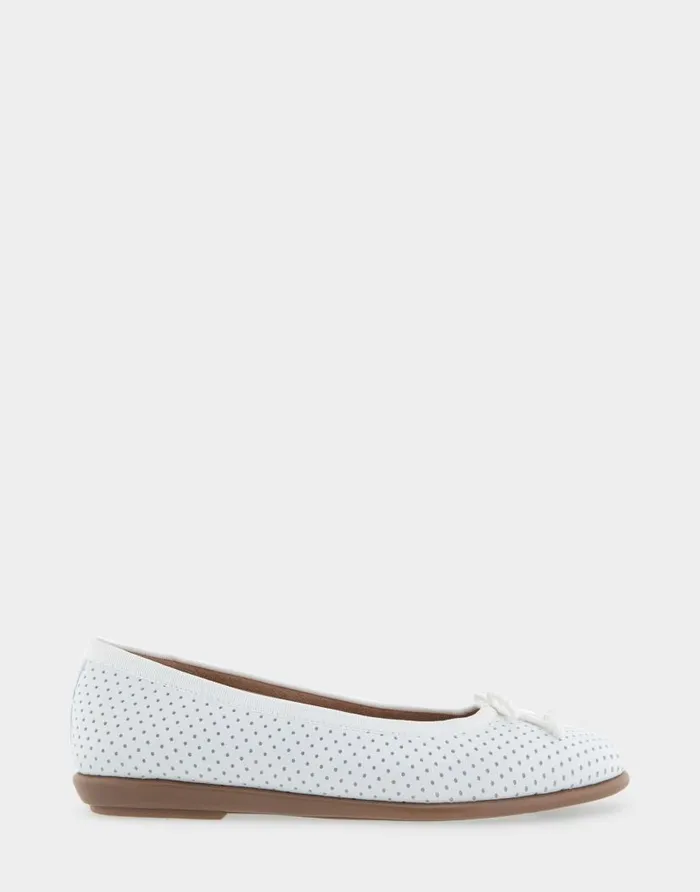 Aerosoles Comfortable Women039s Hidden Mini Wedge Ballet Flat In White Perforated Faux Leather White Perforated Faux Leather Women Clogs and Mules Aerosoles Comfortable Women039s Hidden Mini Wedge Ballet Flat In White Perforated Faux Leather White Perforated Faux Leather Women Clogs and Mules