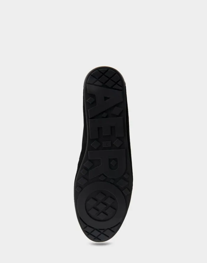 Aerosoles Comfortable Women039s Hidden Wedge Ballet Flat In Black Genuine Suede Black Genuine Suede Women Dress