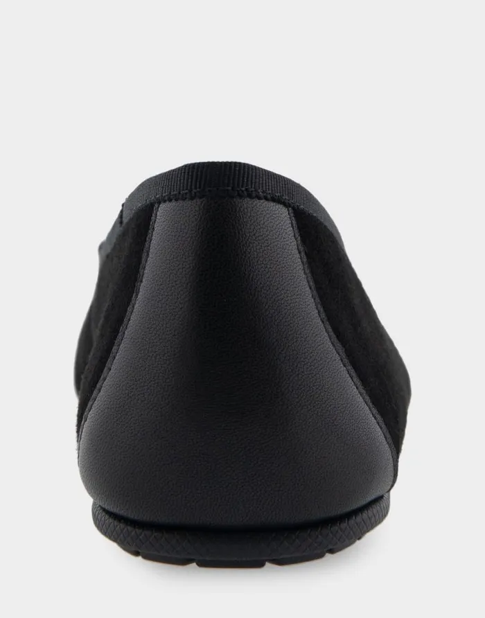 Aerosoles Comfortable Women039s Hidden Wedge Ballet Flat In Black Genuine Suede Black Genuine Suede Women Dress