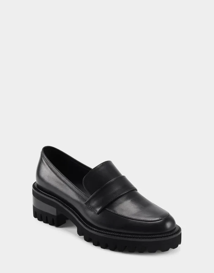 Aerosoles Comfortable Women039s Loafer In Black Genuine Leather Black Leather Women Clogs and Mules