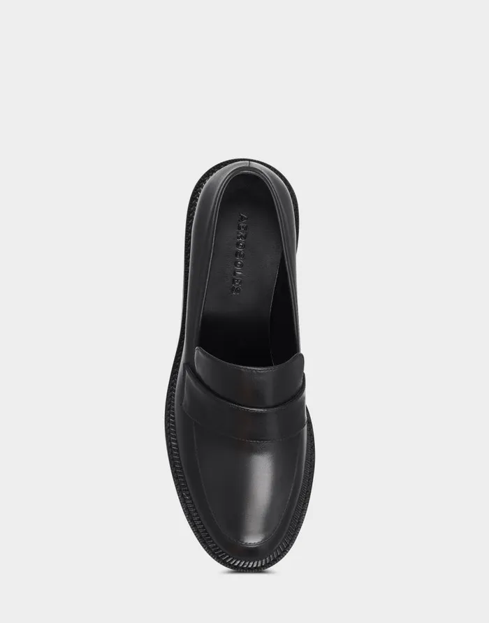 Aerosoles Comfortable Women039s Loafer In Black Genuine Leather Black Leather Women Clogs and Mules