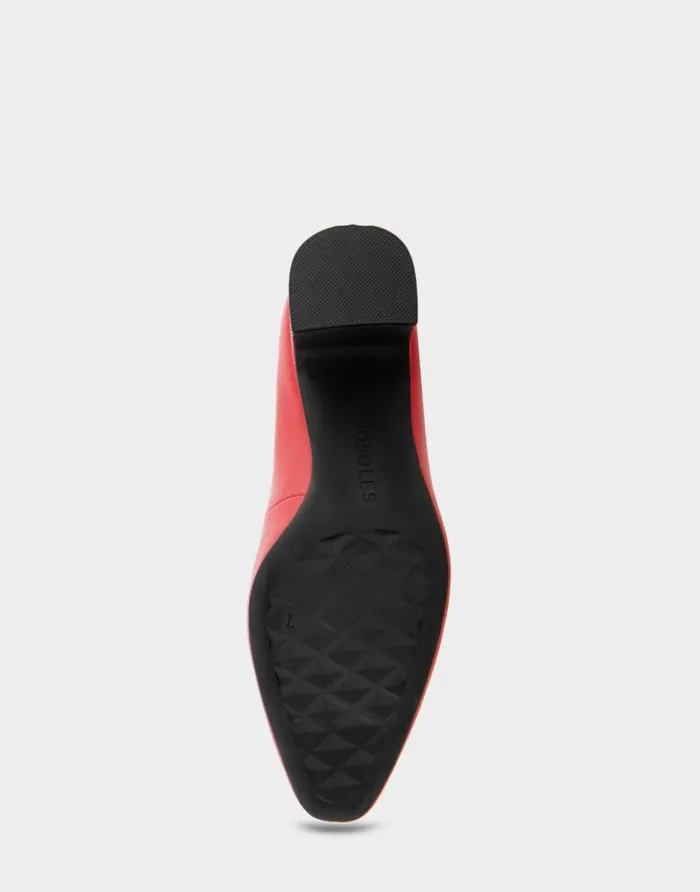 Aerosoles Comfortable Women039s Midheel Pump In Racing Red Leather Racing Red Leather Women Pumps