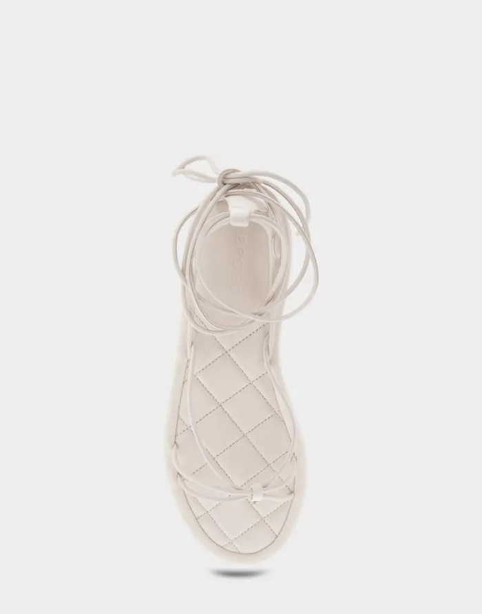 Aerosoles Comfortable Women039s Multi Strap Lace Up Sandal In Eggnog Faux Leather Eggnog Faux Leather Women Clogs and Mules