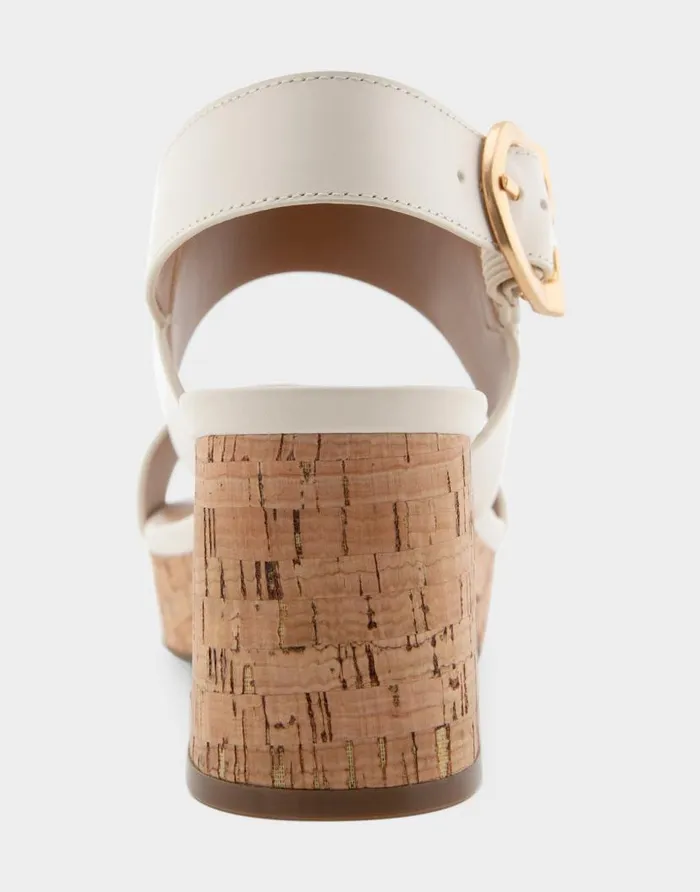 Aerosoles Comfortable Women039s Platform Sandal In Eggnog Leather Eggnog Leather Women Clogs and Mules