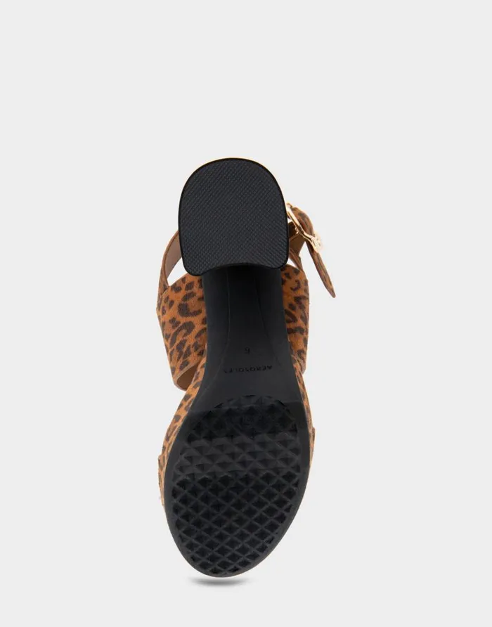 Aerosoles Comfortable Women039s Platform Sandal In Leopard Print Faux Suede Leopard Women Dress