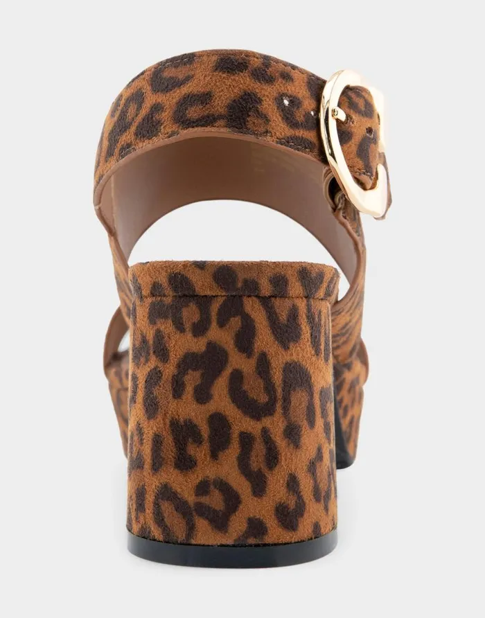 Aerosoles Comfortable Women039s Platform Sandal In Leopard Print Faux Suede Leopard Women Dress