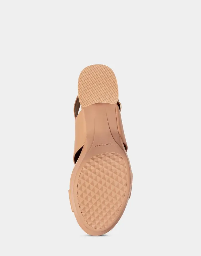 Aerosoles Comfortable Women039s Sandal In Nude Genuine Leather Nude Leather Women Platforms