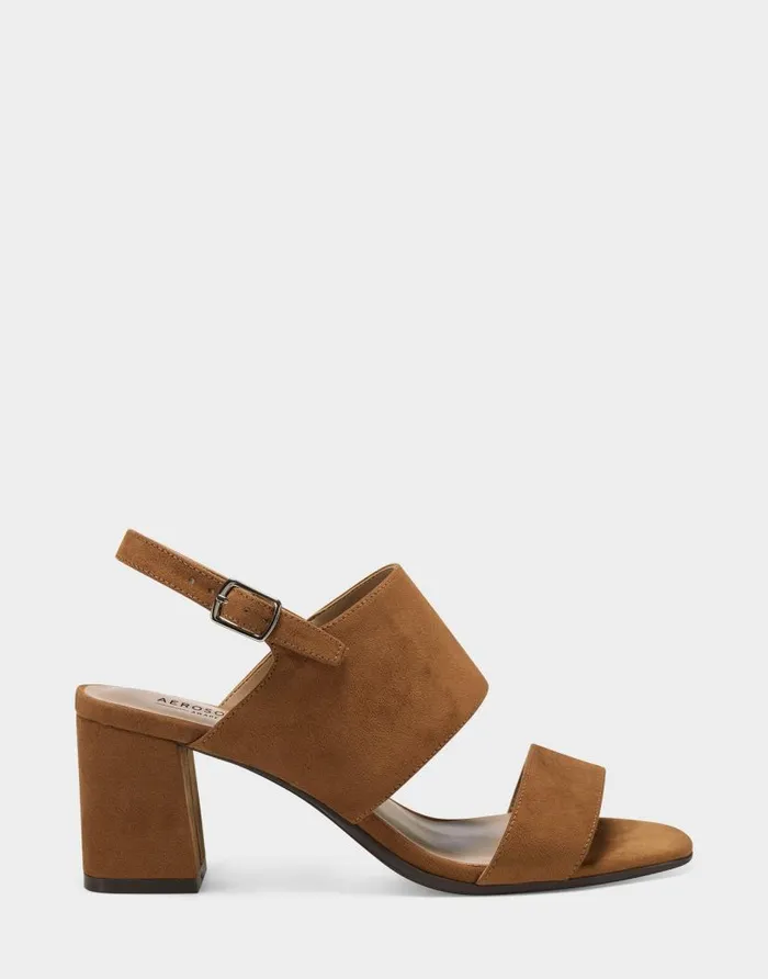 Aerosoles Comfortable Women039s Sandal In Tan Faux Suede Tan Faux Suede Women Dress