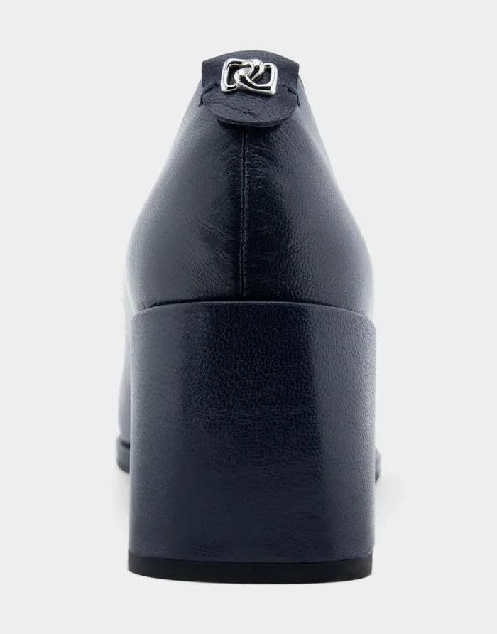 Aerosoles Comfortable Women039s Sculpted Wedge Pump In Navy Leather Navy Leather Women Clogs and Mules