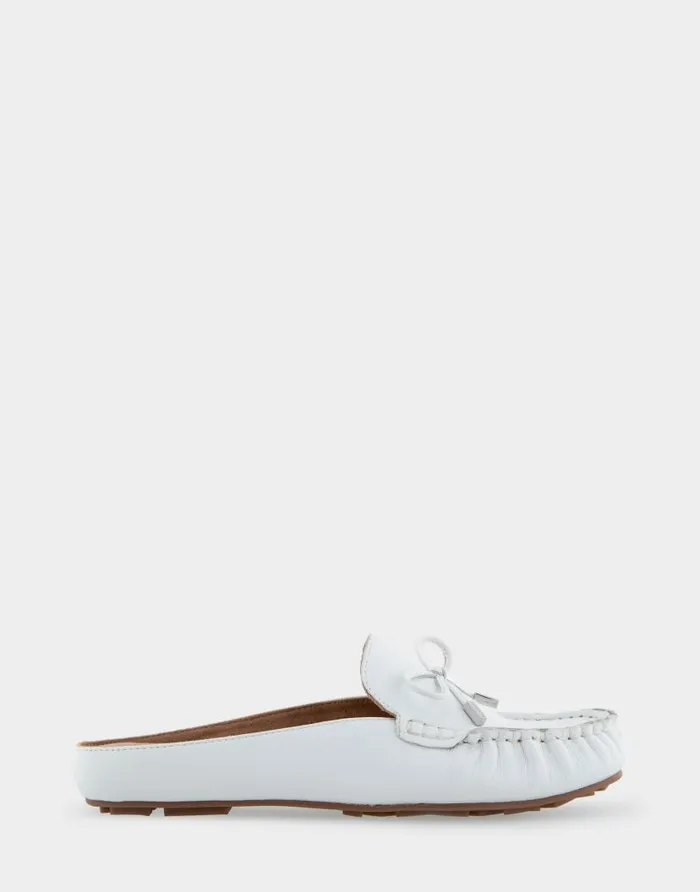 Aerosoles Comfortable Women039s Slip On Driver In White Leather White Leather Women Loafers