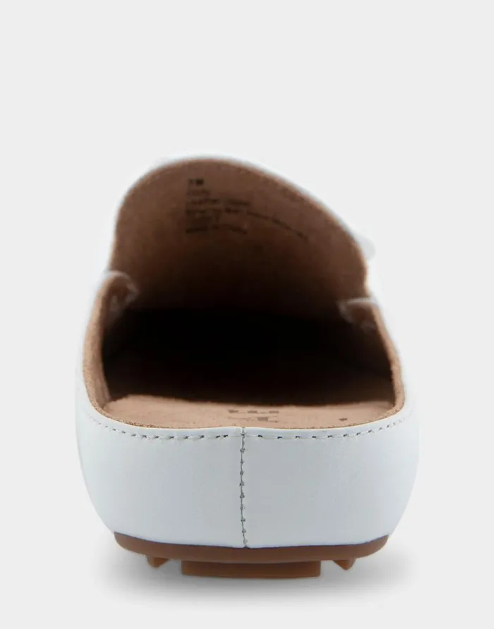 Aerosoles Comfortable Women039s Slip On Driver In White Leather White Leather Women Loafers