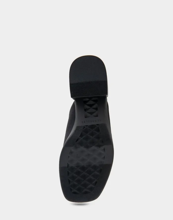 Aerosoles Comfortable Women039s Stretch Slip On Low Block Heel Sandal In Black Stretch Fabric Stretch Fabric Women Clogs and Mules