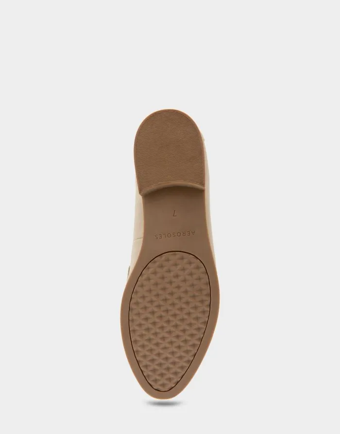 Aerosoles Comfortable Women039s Tailored Loafer In Pale Khaki Faux Leather Faux Suede Pale Khaki Faux Leather Women Loafers