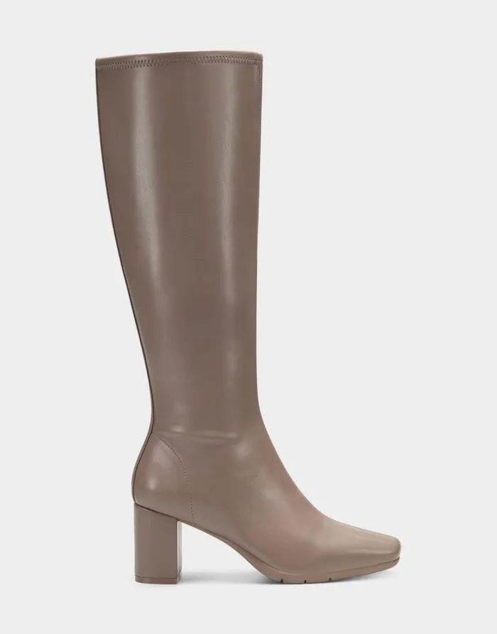 Aerosoles Comfortable Women039s Tall Boot In Taupe Stretch Taupe Faux Leather Women Tall Boots Aerosoles Comfortable Women039s Tall Boot In Taupe Stretch Taupe Faux Leather Women Tall Boots