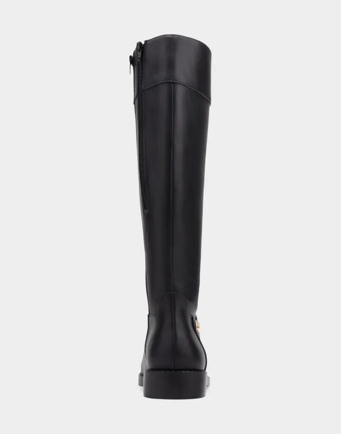 Aerosoles Comfortable Women039s Tall Shaft Boot In Black Faux Leather Black Faux Leather Women Tall Boots