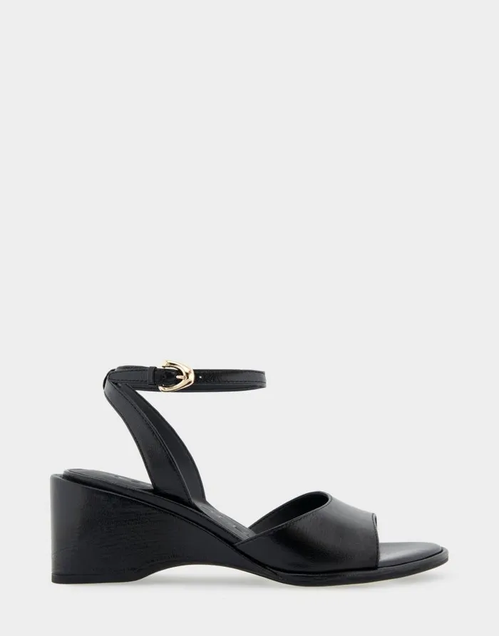 Aerosoles Comfortable Women039s Two Piece Ankle Strap Wedge Sandal In Black Leather Black Leather Women Dress Aerosoles Comfortable Women039s Two Piece Ankle Strap Wedge Sandal In Black Leather Black Leather Women Dress
