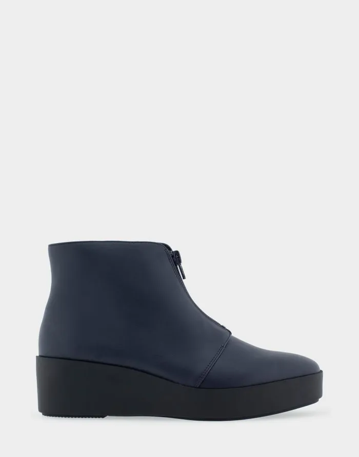 Aerosoles Comfortable Women039s Wedge Heel Ankle Boot In Navy Faux Leather Navy Faux Leather Women Ankle Boots Aerosoles Comfortable Women039s Wedge Heel Ankle Boot In Navy Faux Leather Navy Faux Leather Women Ankle Boots