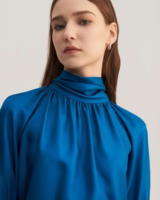 Ajuga Silk Twill Blouse Top Women Blouses Lilysilk Shirts