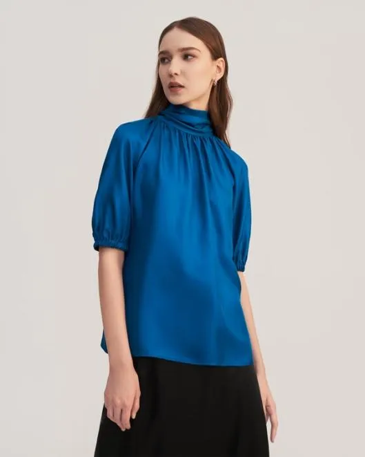 Ajuga Silk Twill Blouse Top Women Blouses Lilysilk Shirts