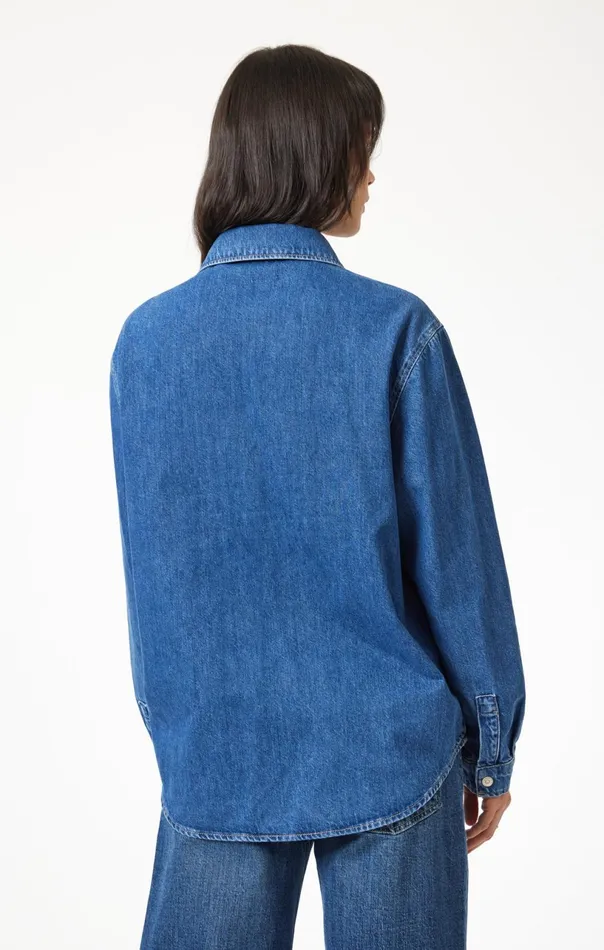 Alesta Denim Shirt In Dark Classic Blue Women Mavi Jeans Shirts Alesta Denim Shirt In Dark Classic Blue Women Mavi Jeans Shirts