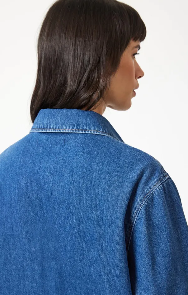Alesta Denim Shirt In Dark Classic Blue Women Mavi Jeans Shirts Alesta Denim Shirt In Dark Classic Blue Women Mavi Jeans Shirts