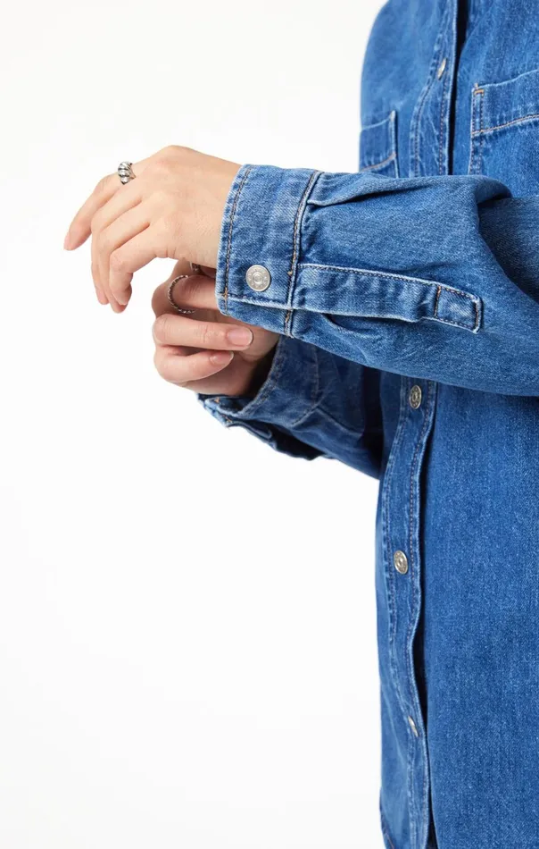 Alesta Denim Shirt In Dark Classic Blue Women Mavi Jeans Shirts Alesta Denim Shirt In Dark Classic Blue Women Mavi Jeans Shirts