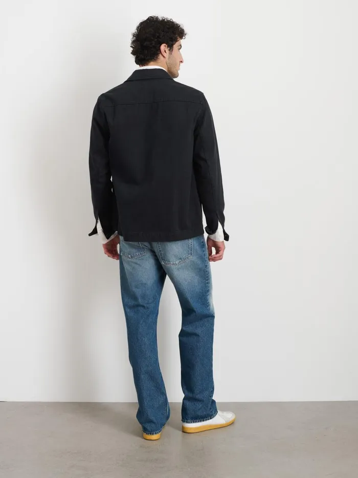 Alex Mill Jackets Coats Men Garment Dyed Work Jacket In Recycled Denim Washed Black