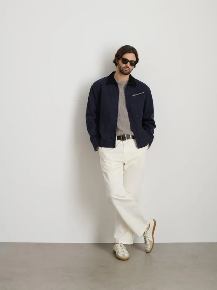 Alex Mill Jackets Coats Men Miller Zip Jacket In Canvas Dark Navy