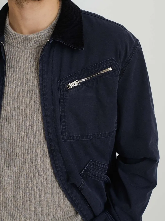 Alex Mill Jackets Coats Men Miller Zip Jacket In Canvas Dark Navy