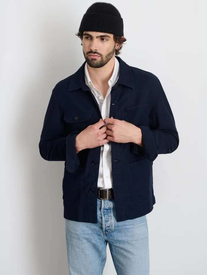 Alex Mill Jackets Coats Men Work Jacket In Chamois Navy