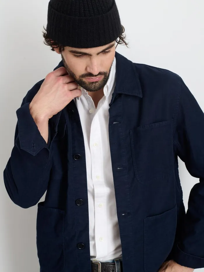 Alex Mill Jackets Coats Men Work Jacket In Chamois Navy