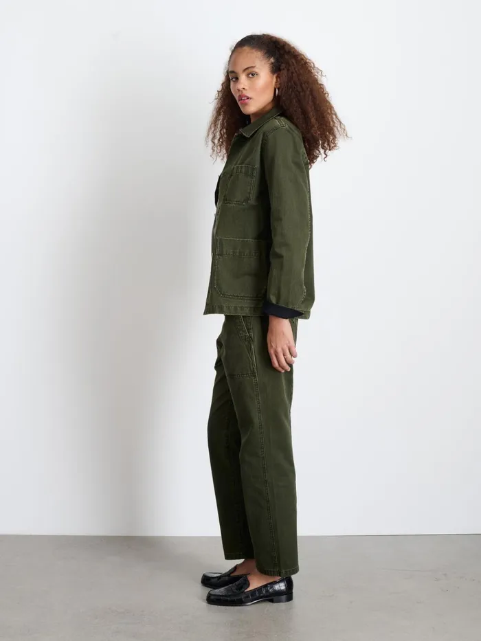 Alex Mill Jackets Outerwear Women Britt Work Jacket In Herringbone Military Olive