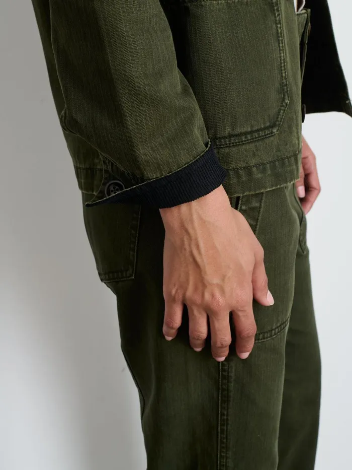 Alex Mill Jackets Outerwear Women Britt Work Jacket In Herringbone Military Olive