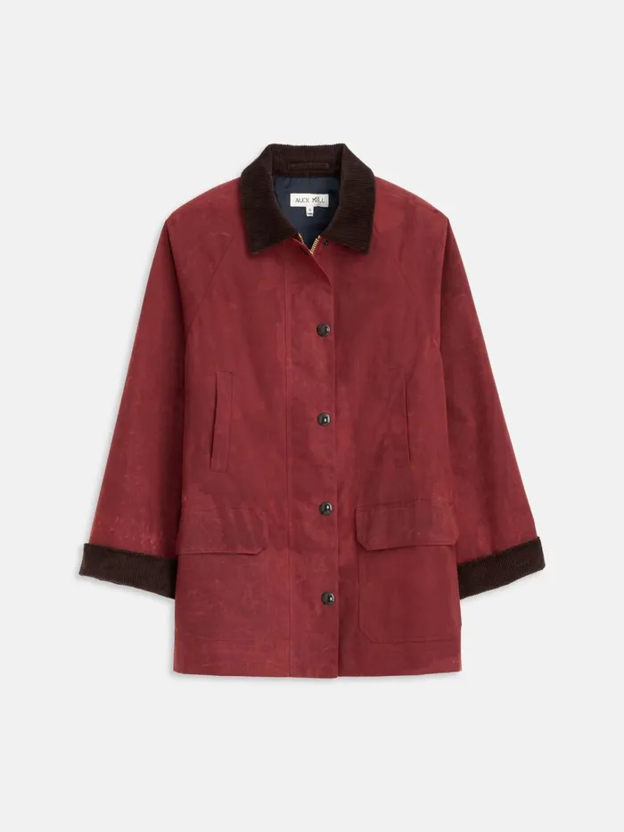 Alex Mill Jackets Outerwear Women Chiltern Street Jacket In Waxed Cotton Red
