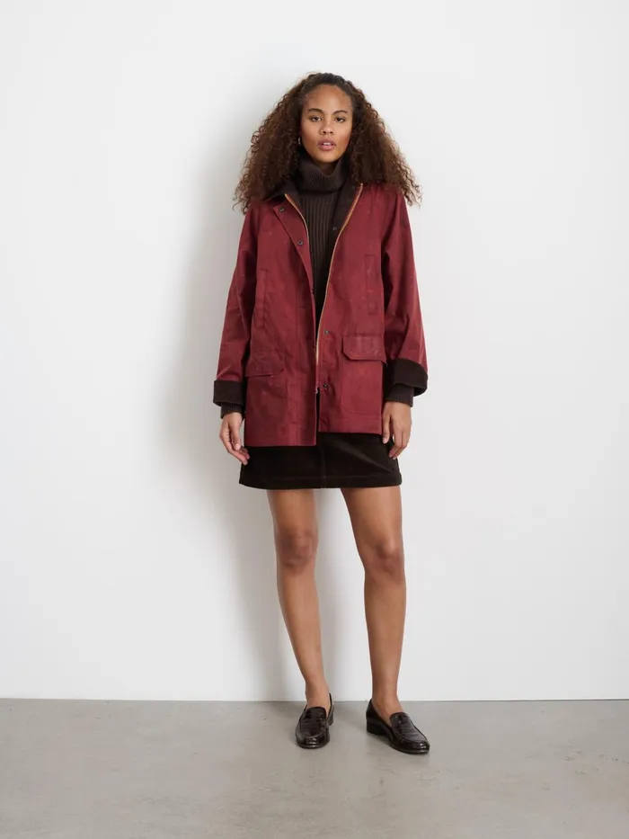 Alex Mill Jackets Outerwear Women Chiltern Street Jacket In Waxed Cotton Red