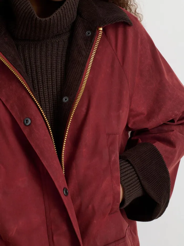Alex Mill Jackets Outerwear Women Chiltern Street Jacket In Waxed Cotton Red