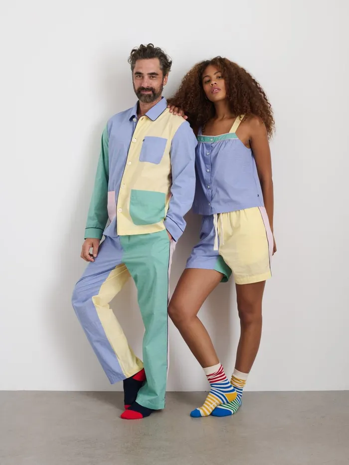 Alex Mill Pajamas Slippers Women P039jimmies Sleep Shirt In Colorblock
