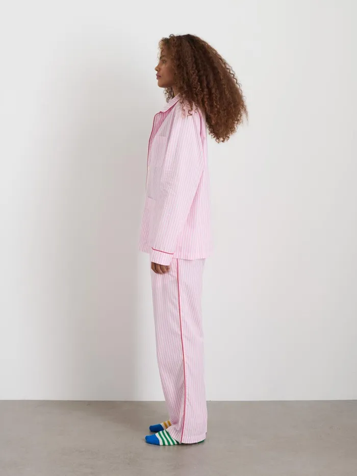 Alex Mill Pajamas Slippers Women P039jimmies Sleep Shirt In Stripe Pink Stripe