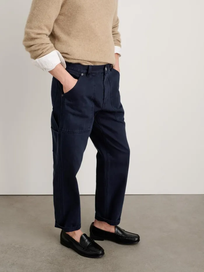 Alex Mill Pants Men Painter Pant In Recycled Denim Dark Navy