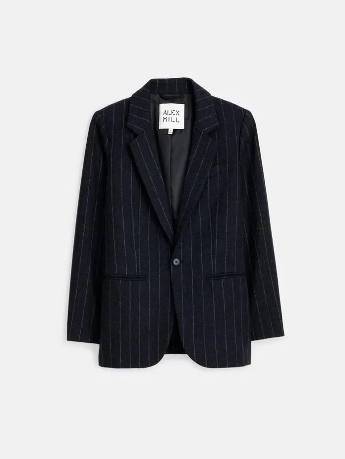 Alex Mill Set Dressing Women Soho Blazer In Chalk Stripe Wool